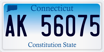CT license plate AK56075