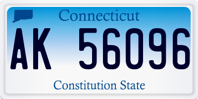 CT license plate AK56096