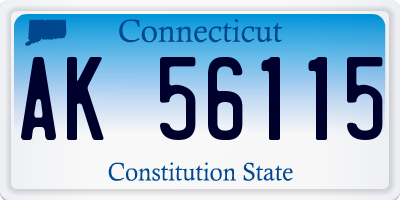 CT license plate AK56115