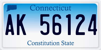 CT license plate AK56124