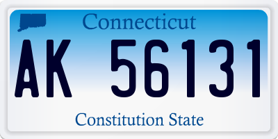 CT license plate AK56131