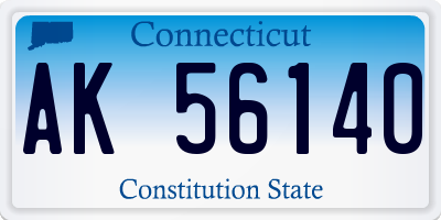 CT license plate AK56140