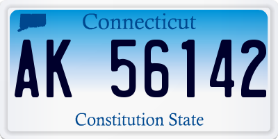 CT license plate AK56142