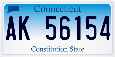 CT license plate AK56154