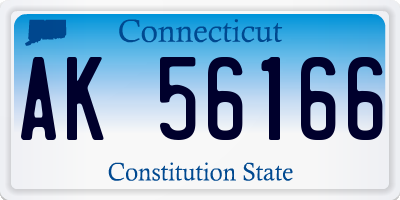 CT license plate AK56166