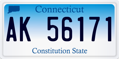 CT license plate AK56171