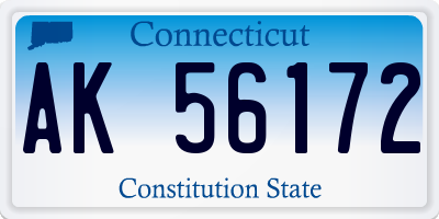 CT license plate AK56172