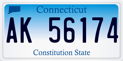 CT license plate AK56174
