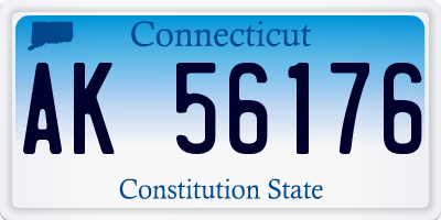CT license plate AK56176