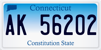 CT license plate AK56202