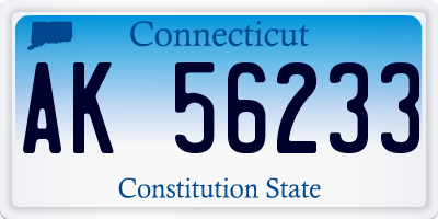 CT license plate AK56233