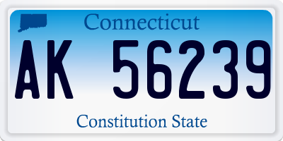 CT license plate AK56239