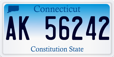 CT license plate AK56242