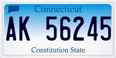 CT license plate AK56245