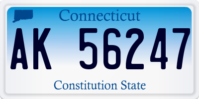 CT license plate AK56247