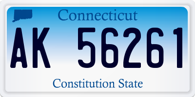 CT license plate AK56261
