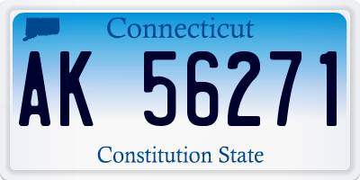 CT license plate AK56271