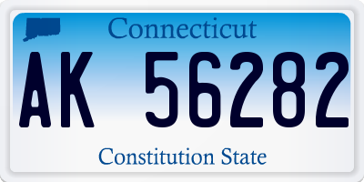 CT license plate AK56282