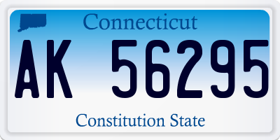 CT license plate AK56295