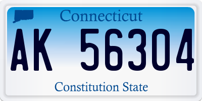 CT license plate AK56304
