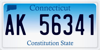 CT license plate AK56341