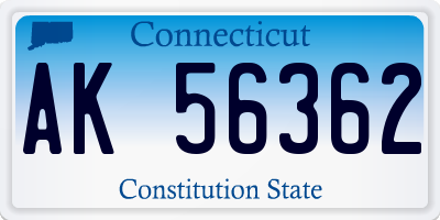 CT license plate AK56362