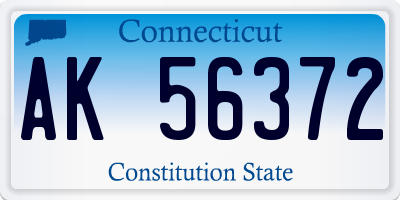 CT license plate AK56372
