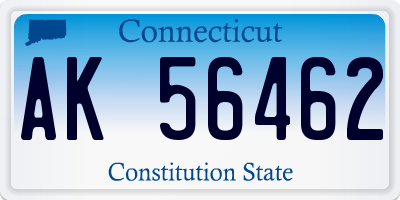 CT license plate AK56462