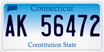 CT license plate AK56472