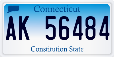 CT license plate AK56484