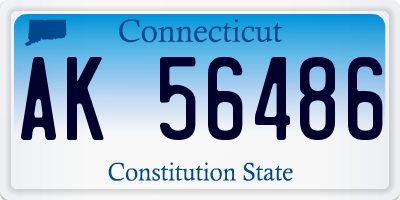 CT license plate AK56486