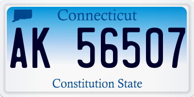 CT license plate AK56507