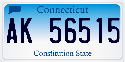 CT license plate AK56515