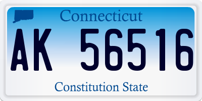 CT license plate AK56516