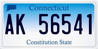 CT license plate AK56541
