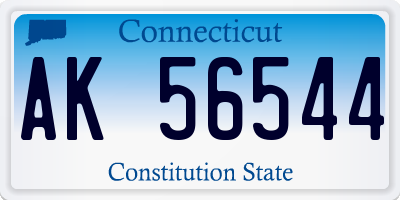CT license plate AK56544