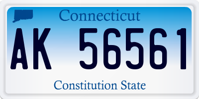 CT license plate AK56561