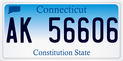 CT license plate AK56606