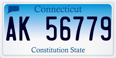 CT license plate AK56779