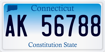 CT license plate AK56788