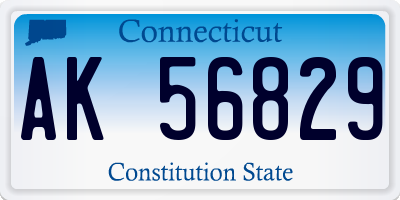 CT license plate AK56829