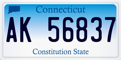 CT license plate AK56837