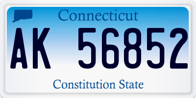 CT license plate AK56852
