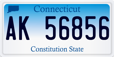 CT license plate AK56856