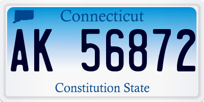 CT license plate AK56872