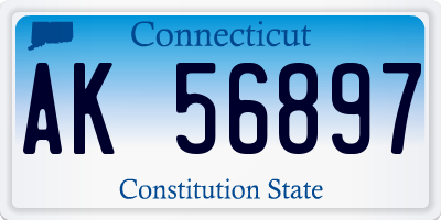 CT license plate AK56897