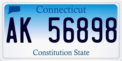 CT license plate AK56898