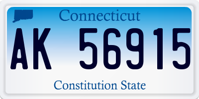 CT license plate AK56915