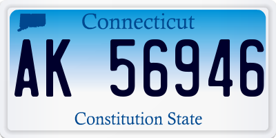 CT license plate AK56946