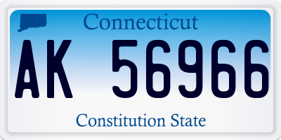 CT license plate AK56966